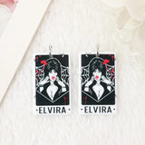 6Pcs Halloween Charms Tarot Card Horror Acrylic Jewelry Findings