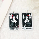 6Pcs Halloween Charms Tarot Card Horror Acrylic Jewelry Findings