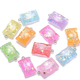 10Pcs Resin Candy Pendants Multicolor DIY Jewelry Making Accessories