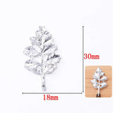 10Pcs Metal Leaf Decorations Tiara Materials