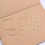 50pcs Copper KC Square Jewelry Charms Earrings Pendants For Jewelry