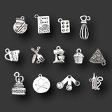 26pcs Chef Baking Kitchen Cooking Cake Wine Pendant DIY Charms Jewelry