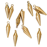 10pcs Stainless Steel Cone Earring Charms for DIY Jewelry Making