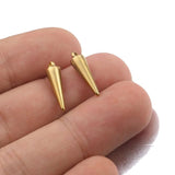 10pcs Stainless Steel Cone Earring Charms for DIY Jewelry Making