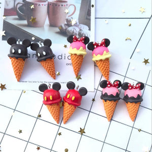 3D Resin Ice Cream Charms Keychain Pendant DIY Decoration