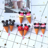 3D Resin Ice Cream Charms Keychain Pendant DIY Decoration