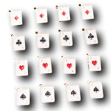 20pcs Mini Enamel Playing Card Charms for Jewelry Making