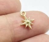 20pcs 8mm Hexagram Zinc Alloy Charms Pendant DIY Necklace Earrings 2 Colors