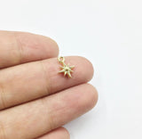 20pcs 8mm Hexagram Zinc Alloy Charms Pendant DIY Necklace Earrings 2 Colors
