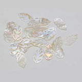 10Pcs Mother Of Pearl Shell Leaf Pendant Beads DIY Jewelry Making