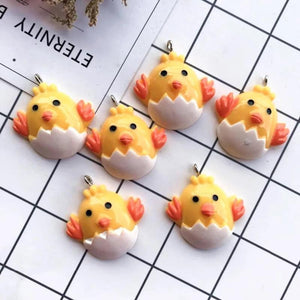 Kawaii Chicken Necklace Charms Resin Easter Decoration DIY
