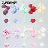MC50 18k Plated Copper Flower Charms DIY Pendants