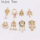 2pcs Zircon Crystal Pendants for Diy Jewelry Making