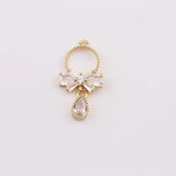 2pcs Zircon Crystal Pendants for Diy Jewelry Making