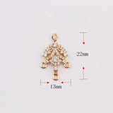 2pcs Zircon Crystal Pendants for Diy Jewelry Making