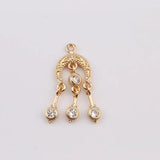 2pcs Zircon Crystal Pendants for Diy Jewelry Making
