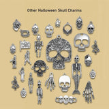 15pcs 3D Skull Head Charms Halloween Pendants DIY Jewelry Supplies