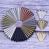 100Pcs Rivet Punk Studs Spikes Cone Tear Charms 34mm/23mm