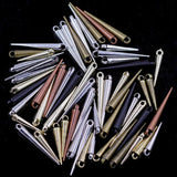 100Pcs Rivet Punk Studs Spikes Cone Tear Charms 34mm/23mm