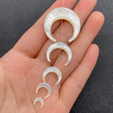 Moon Shape Pendant Natural Shells for DIY Jewelry Making