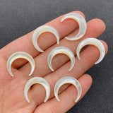 Moon Shape Pendant Natural Shells for DIY Jewelry Making