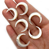 Moon Shape Pendant Natural Shells for DIY Jewelry Making