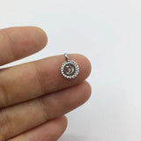 20pcs 8mm Moon Print Coin Zinc Alloy Jewelry DIY 2 Colors