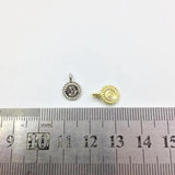 20pcs 8mm Moon Print Coin Zinc Alloy Jewelry DIY 2 Colors
