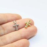 20pcs 8*10mm Cross Bee Zinc Alloy Charms Pendant DIY Jewelry