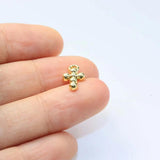20pcs 8*10mm Cross Bee Zinc Alloy Charms Pendant DIY Jewelry