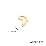 10pcs Stainless Steel Charms Africa Map for Jewelry Making