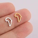 10pcs Stainless Steel Charms Africa Map for Jewelry Making