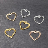Heart of Spikes Pendant, Gothic Jewelry Charm, Halloween Metal Charm