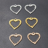 Heart of Spikes Pendant, Gothic Jewelry Charm, Halloween Metal Charm