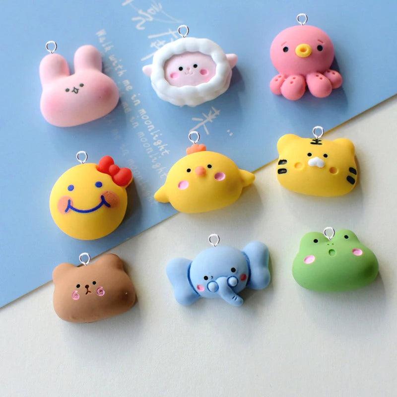 10pcs Animal Charms for DIY Earrings Pendant Findings Phone Accessories