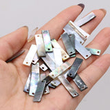 10Pcs Shell Pendant Mother Of Pearl Rectangle For DIY Jewelry Making