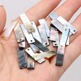 10Pcs Shell Pendant Mother Of Pearl Rectangle For DIY Jewelry Making