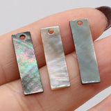 10Pcs Shell Pendant Mother Of Pearl Rectangle For DIY Jewelry Making