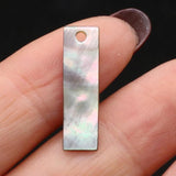 10Pcs Shell Pendant Mother Of Pearl Rectangle For DIY Jewelry Making