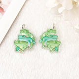 6Pcs Frog Charms Acrylic Banjo Raccoon DIY Making