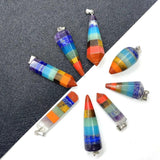 Chakra Semi-Precious Stone Pendant for DIY Jewelry Making