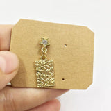 10pcs Earring Stud Connector Rhinestone Gold/Silver Plated Zinc Alloy