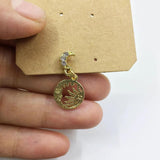 10pcs Earring Stud Connector Rhinestone Gold/Silver Plated Zinc Alloy