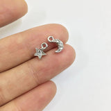 10pcs Earring Stud Connector Rhinestone Gold/Silver Plated Zinc Alloy