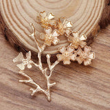 5pcs 52x44mm Hollow Flower Vine Leaf Branch Charms Jewelry DIY