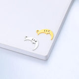 5pcs Stainless Steel Face Moon Pendants DIY Jewelry Gift