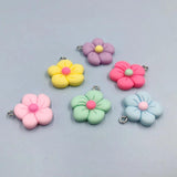 10pcs Flower Resin Charms Pendants DIY Earrings Key Chains Hair clip Jewelry