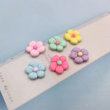 10pcs Flower Resin Charms Pendants DIY Earrings Key Chains Hair clip Jewelry