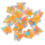 20Pcs Colorful Acrylic Butterfly Pendant for DIY Jewelry Making