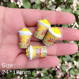 10pcs Popcorn Resin Charms for Earring Key Chain Necklace Pendant